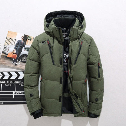 Veste homme – Coupe régulière – Matelassée imperméable – Capuche ajustable – Poches zippées