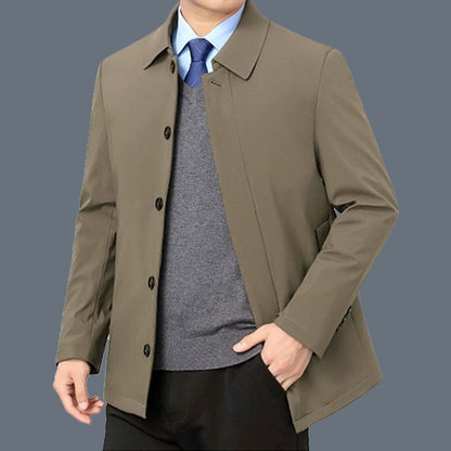 Veste boutonnée classique pour homme - Tenue décontractée élégante