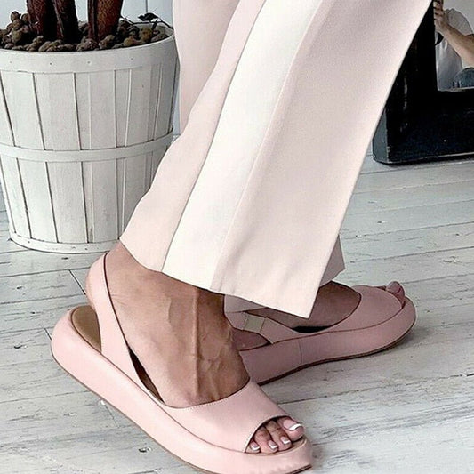 Ballerines femme – Bride arrière – Bout ouvert – Semelle plateforme confortable