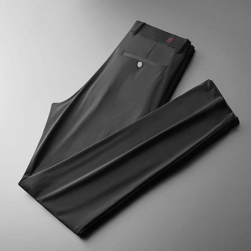 Homme Pantalon - Tissu Extensible Léger - Coupe Droite Slim - Longueur Intégrale