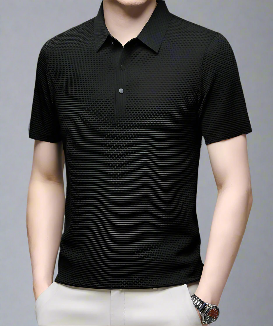 Polo en mesh moderne, confortable et léger pour homme