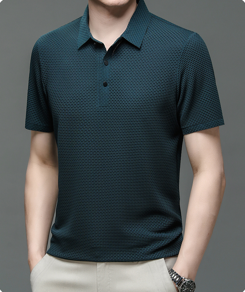 Polo en mesh moderne, confortable et léger pour homme