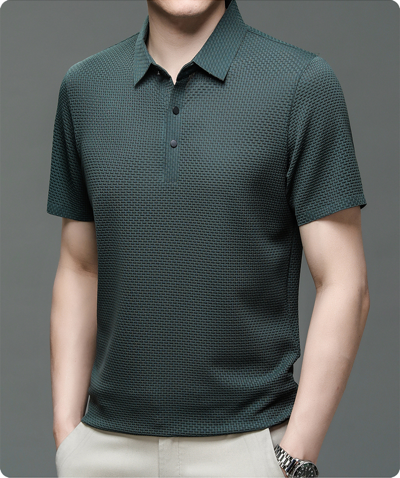 Polo en mesh moderne, confortable et léger pour homme