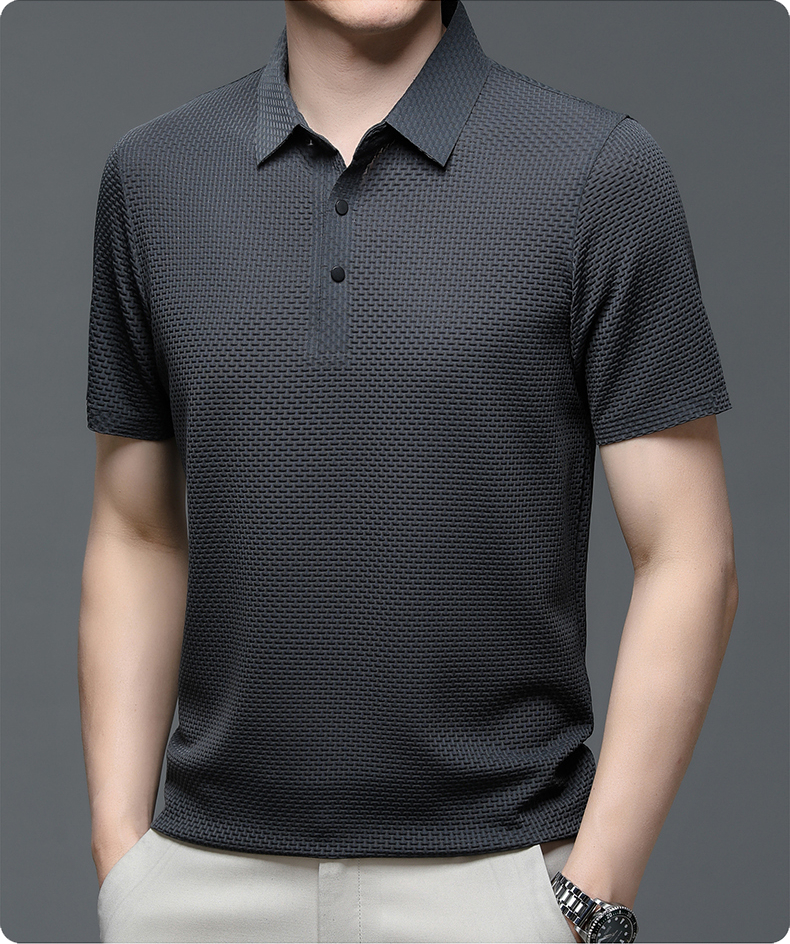 Polo en mesh moderne, confortable et léger pour homme