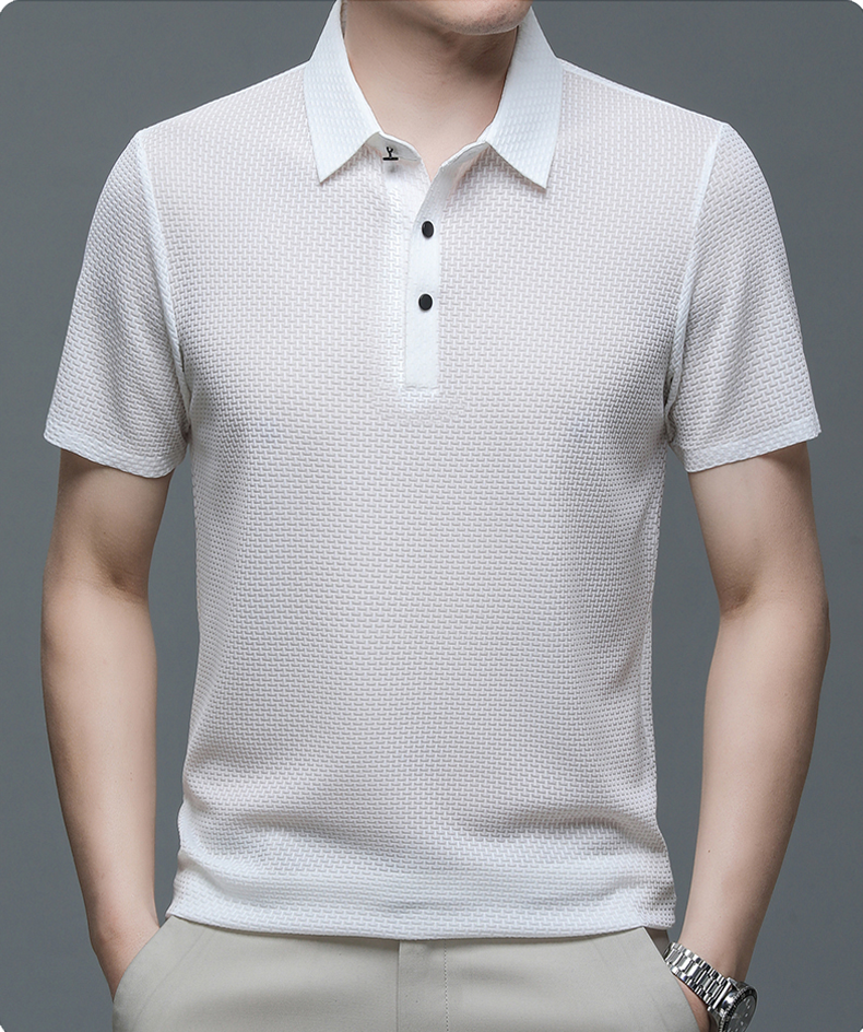 Polo en mesh moderne, confortable et léger pour homme