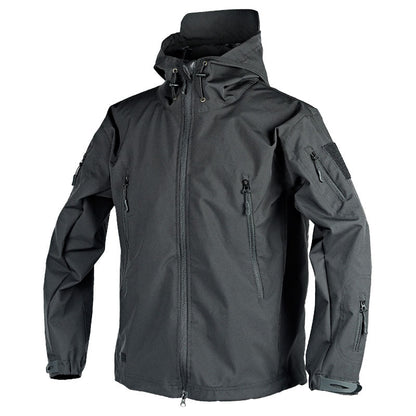 Veste d’extérieur femme – Coupe structurée – Imperméable coupe-vent – Capuche ajustable