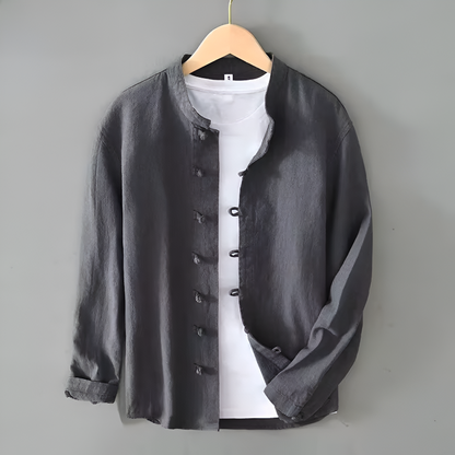 Olivier Chemise Ajustée En Lin | Manches Longues Chemise