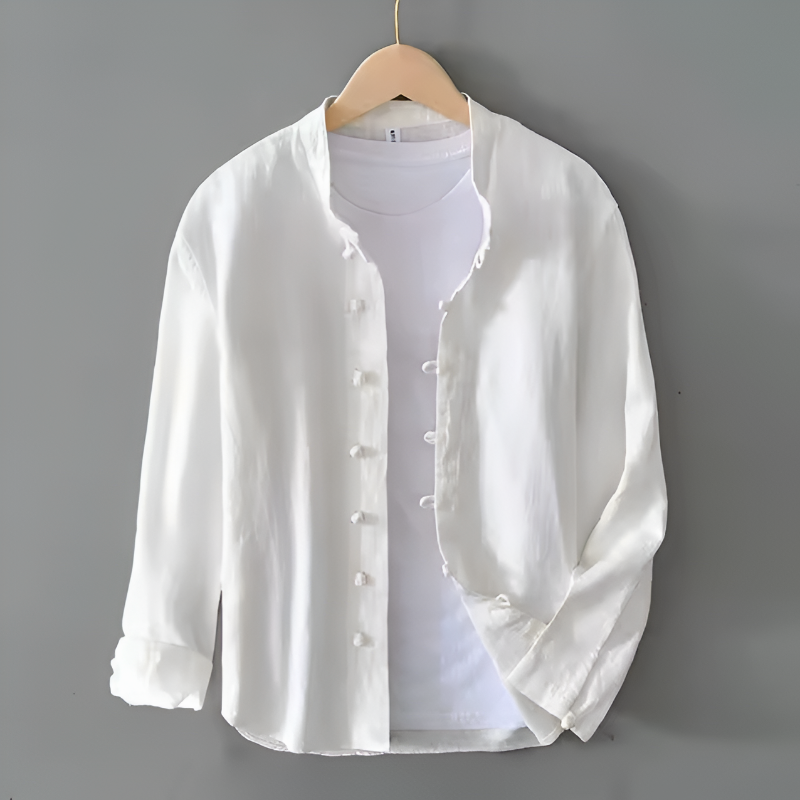 Olivier Chemise Ajustée En Lin | Manches Longues Chemise
