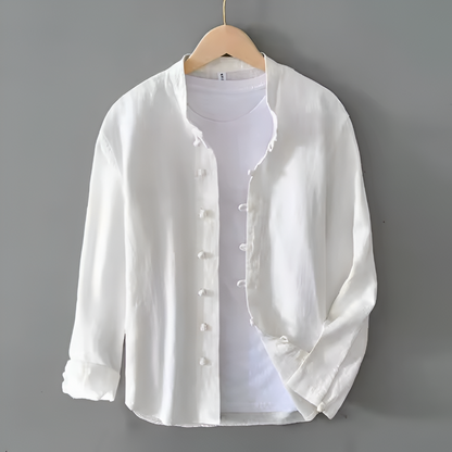 Olivier Chemise Ajustée En Lin | Manches Longues Chemise