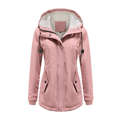 Veste imperméable femme – Coupe cintrée – Doublure polaire – Capuche ajustable