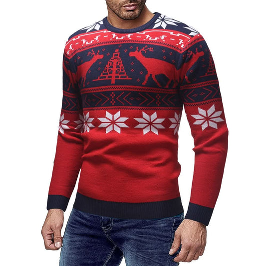 Pull festif, chaud, confortable pour hommes