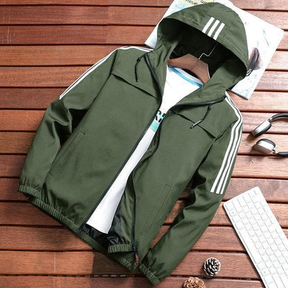 F90 - Veste de pluie robuste à motif rayé