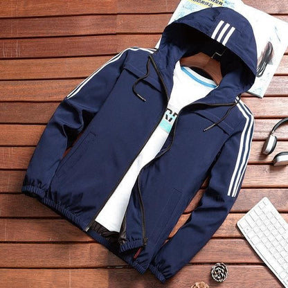 F90 - Veste de pluie robuste à motif rayé