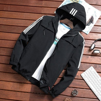 F90 - Veste de pluie robuste à motif rayé