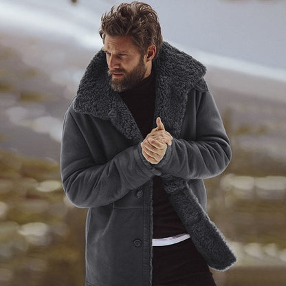 Veste parka homme – Doublure effet peau lainée – Coupe décontractée – Longueur mi-cuisse