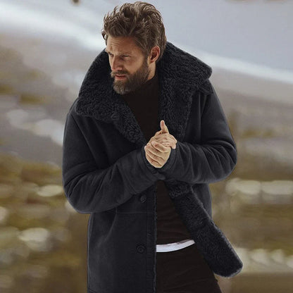 Veste parka homme – Doublure effet peau lainée – Coupe décontractée – Longueur mi-cuisse