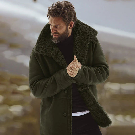 Veste parka homme – Doublure effet peau lainée – Coupe décontractée – Longueur mi-cuisse