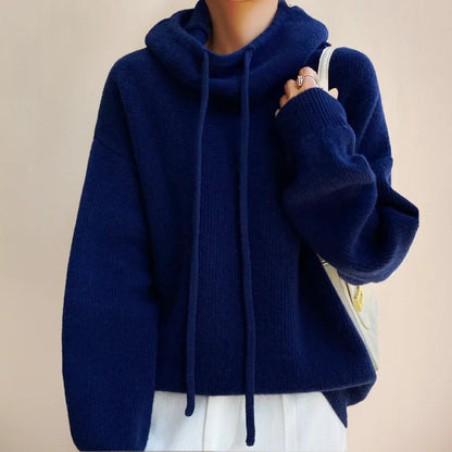 Pull Femme – Col Roulé – Laine – Coupe Oversize – Côtelé – Style Décontracté