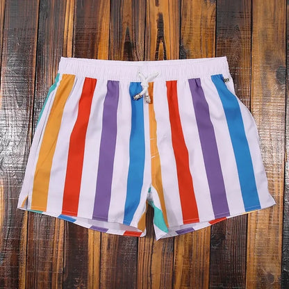 Short pour homme – Coupe décontractée – Tissu respirant – Taille élastique avec cordon