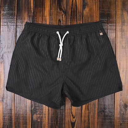 Short pour homme – Coupe décontractée – Tissu respirant – Taille élastique avec cordon