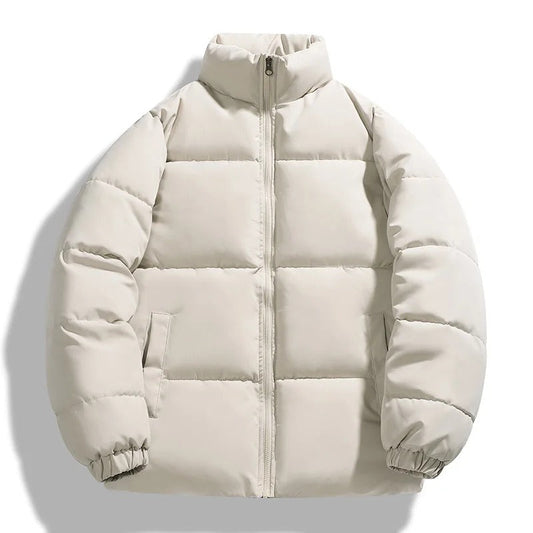 Veste matelassée homme – Coupe oversize – Col montant – Fermeture zippée – Poignets élastiques