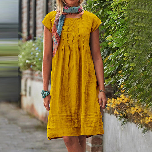 Robe d'été pour femme - Manches courtes - Confort décontracté