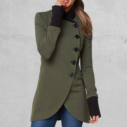 Olivia - Cardigan femme avec patte de boutonnage en diagonale