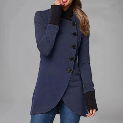 Olivia - Cardigan femme avec patte de boutonnage en diagonale